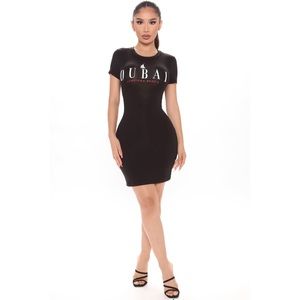 Black Dubai mini dress